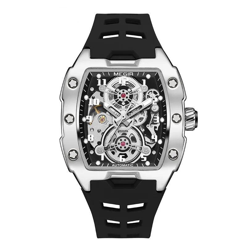 Megir 8602 Mechanical Tonneau Watch