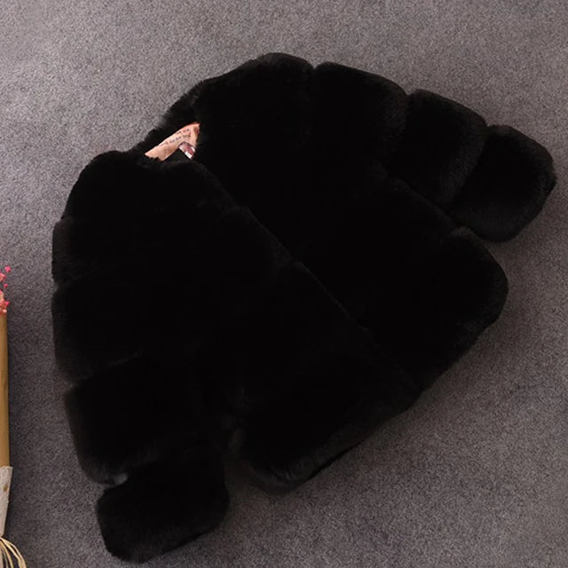 Kids Girls Christmas Fur Coat