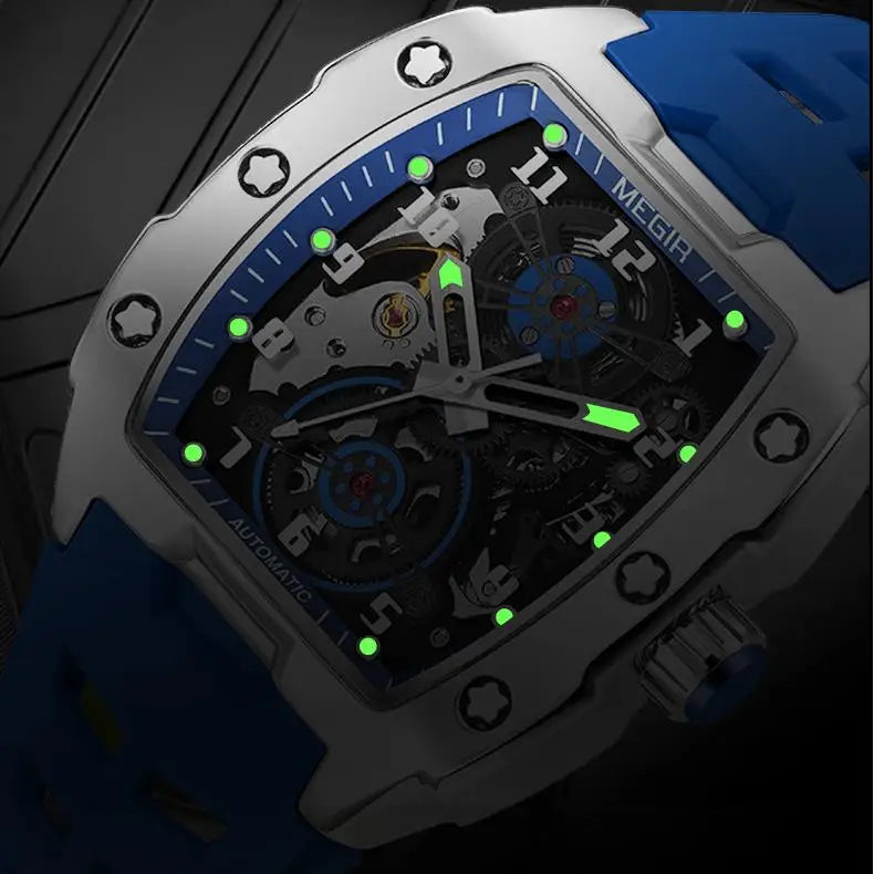 Megir 8602 Mechanical Tonneau Watch