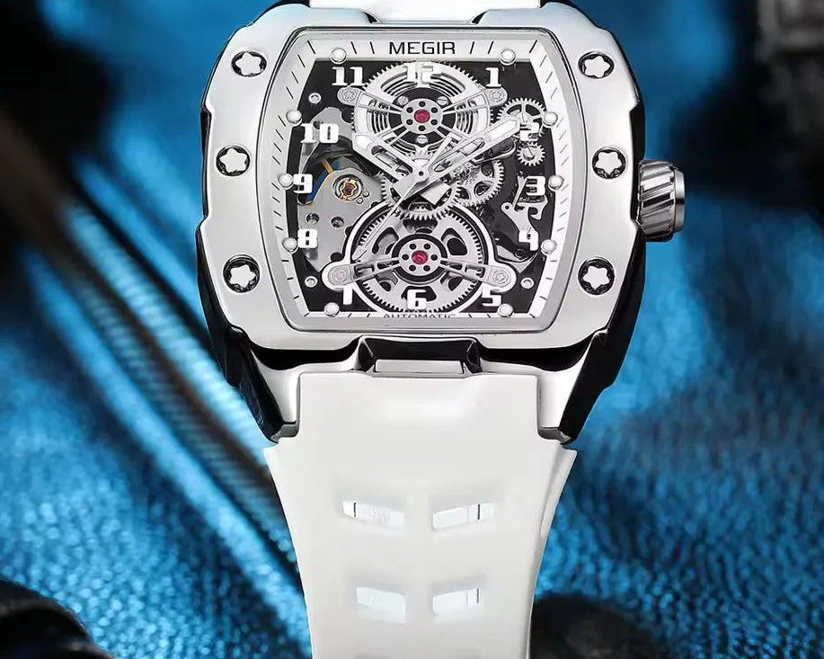 Megir 8602 Mechanical Tonneau Watch