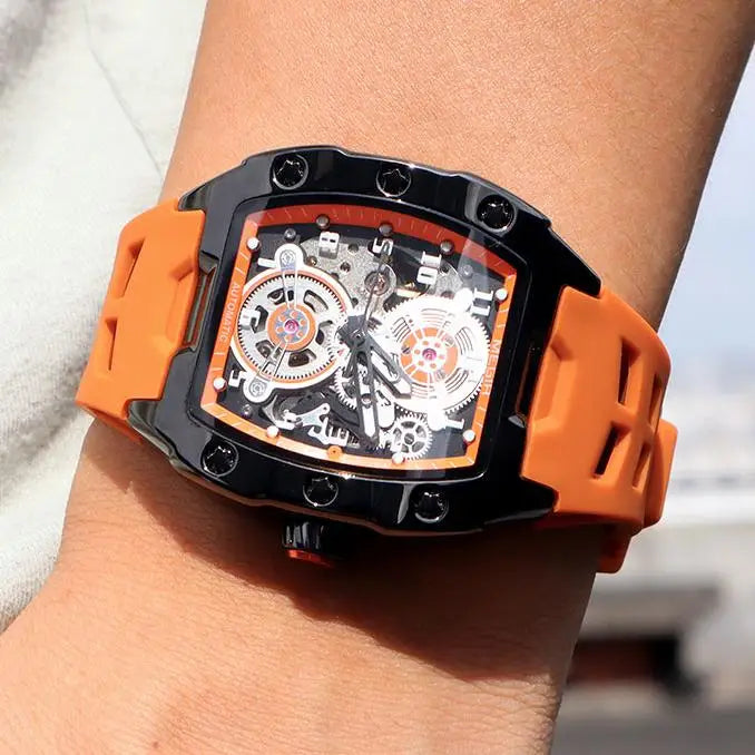 Megir 8602 Mechanical Tonneau Watch