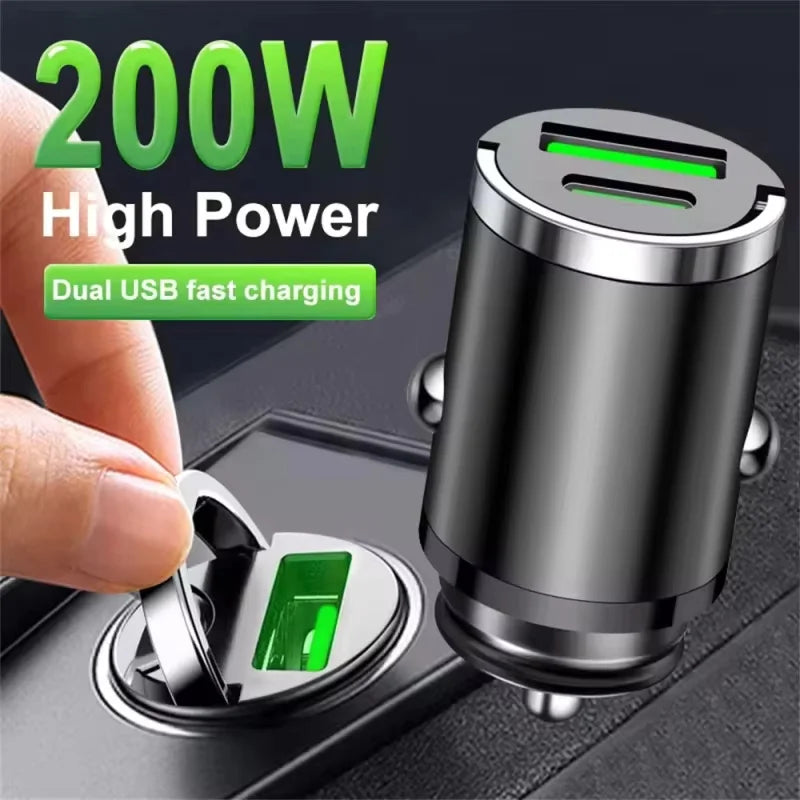 100W PD QC Compact Car Phone Charger