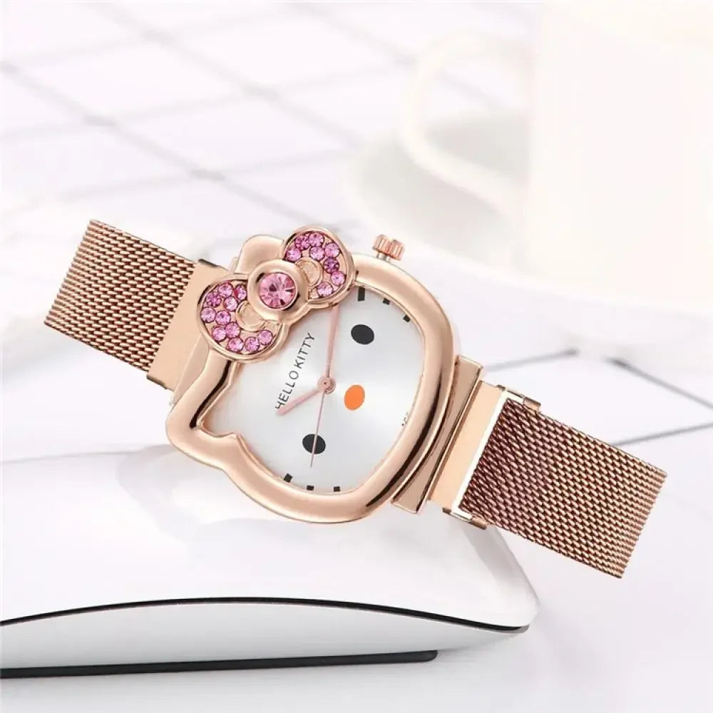 Hello Kitty Diamond Bow Quartz Watch