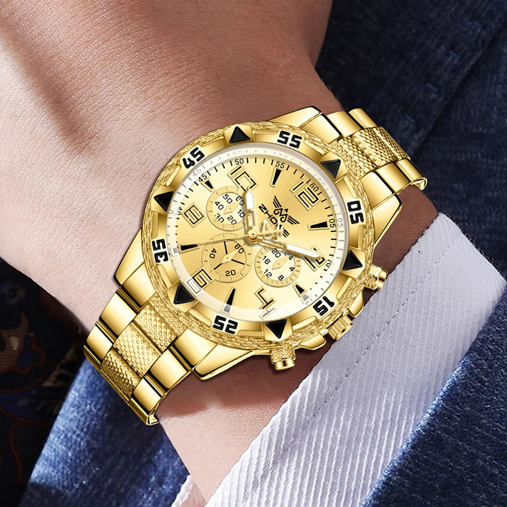 Simple Digital Dial Men’s Watch Set