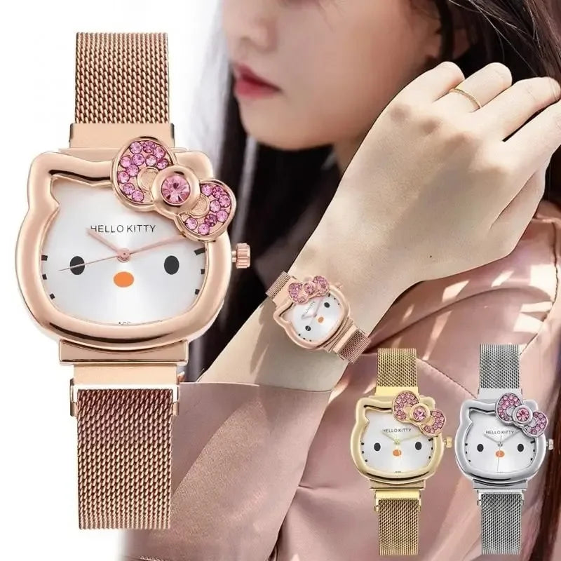 Hello Kitty Diamond Bow Quartz Watch