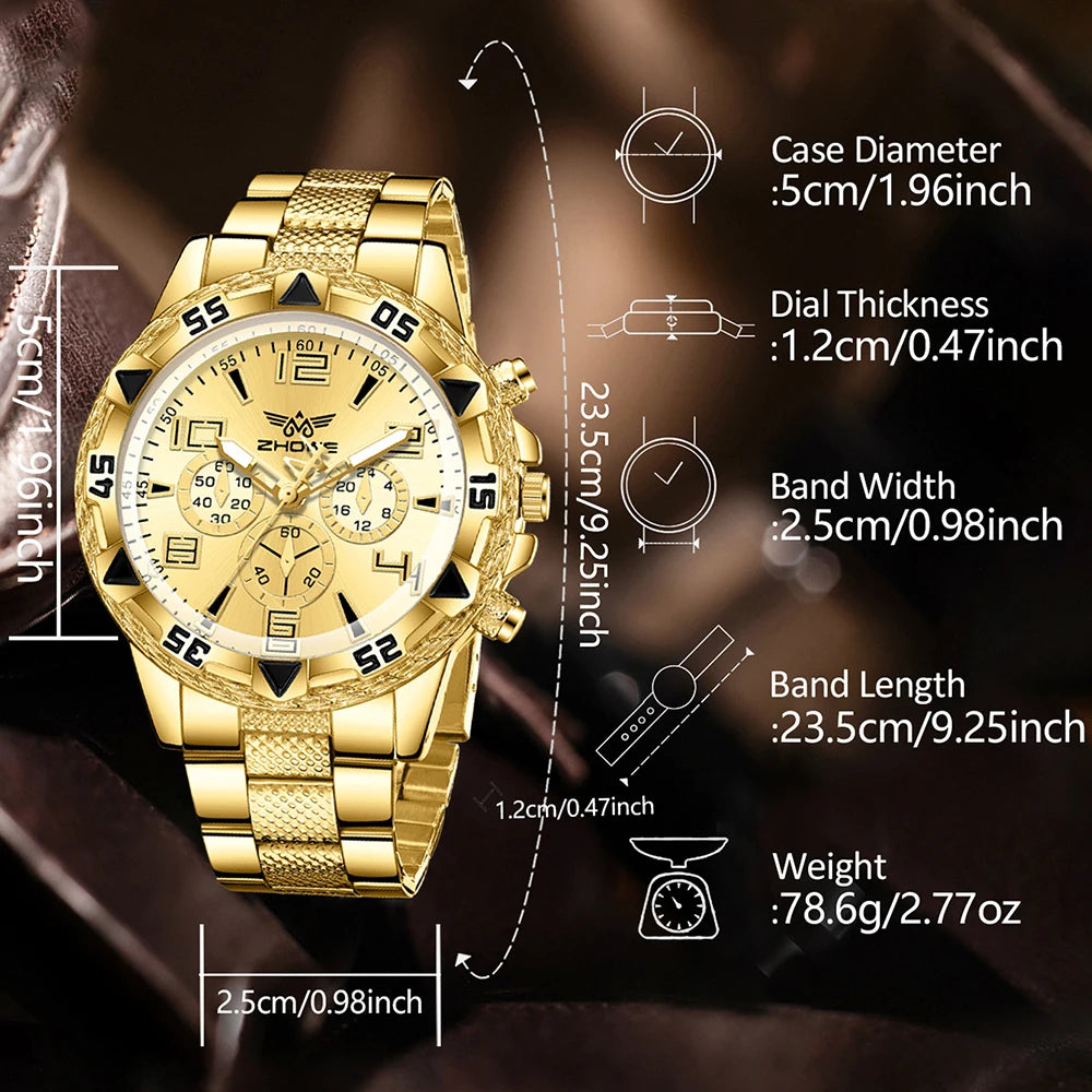 Simple Digital Dial Men’s Watch Set