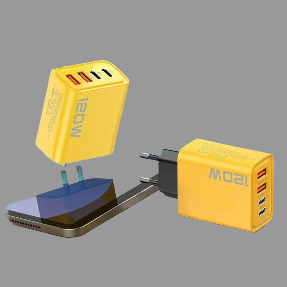 120W Quad USB-C Fast Wall Charger