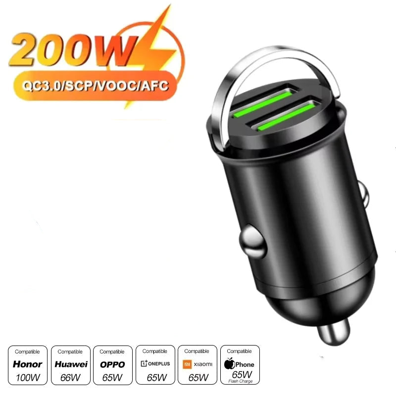 100W PD QC Compact Car Phone Charger