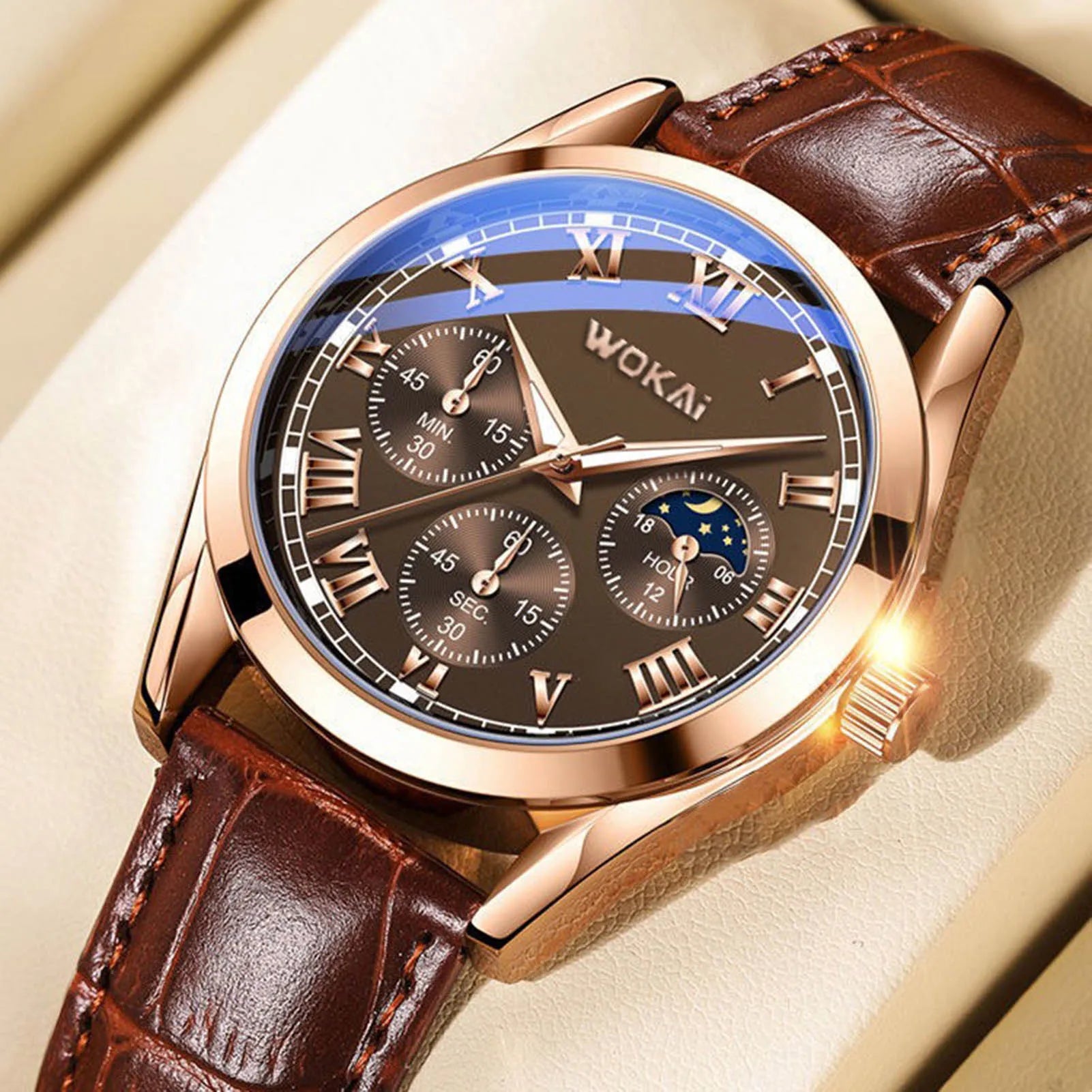 Relogio Masculino PU Leather Watch