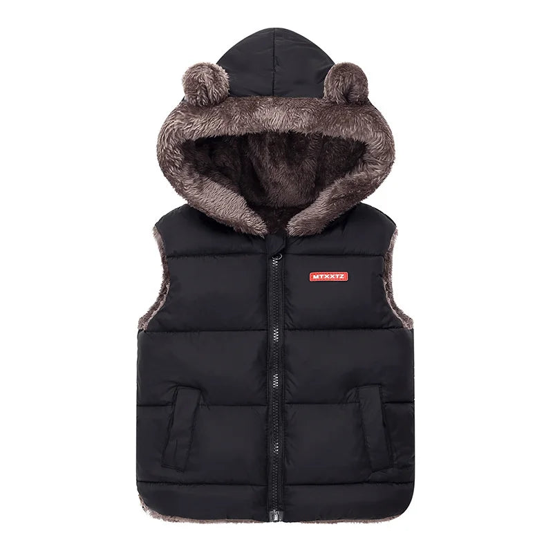 Kids Hooded Down Vest – Warm & Cozy